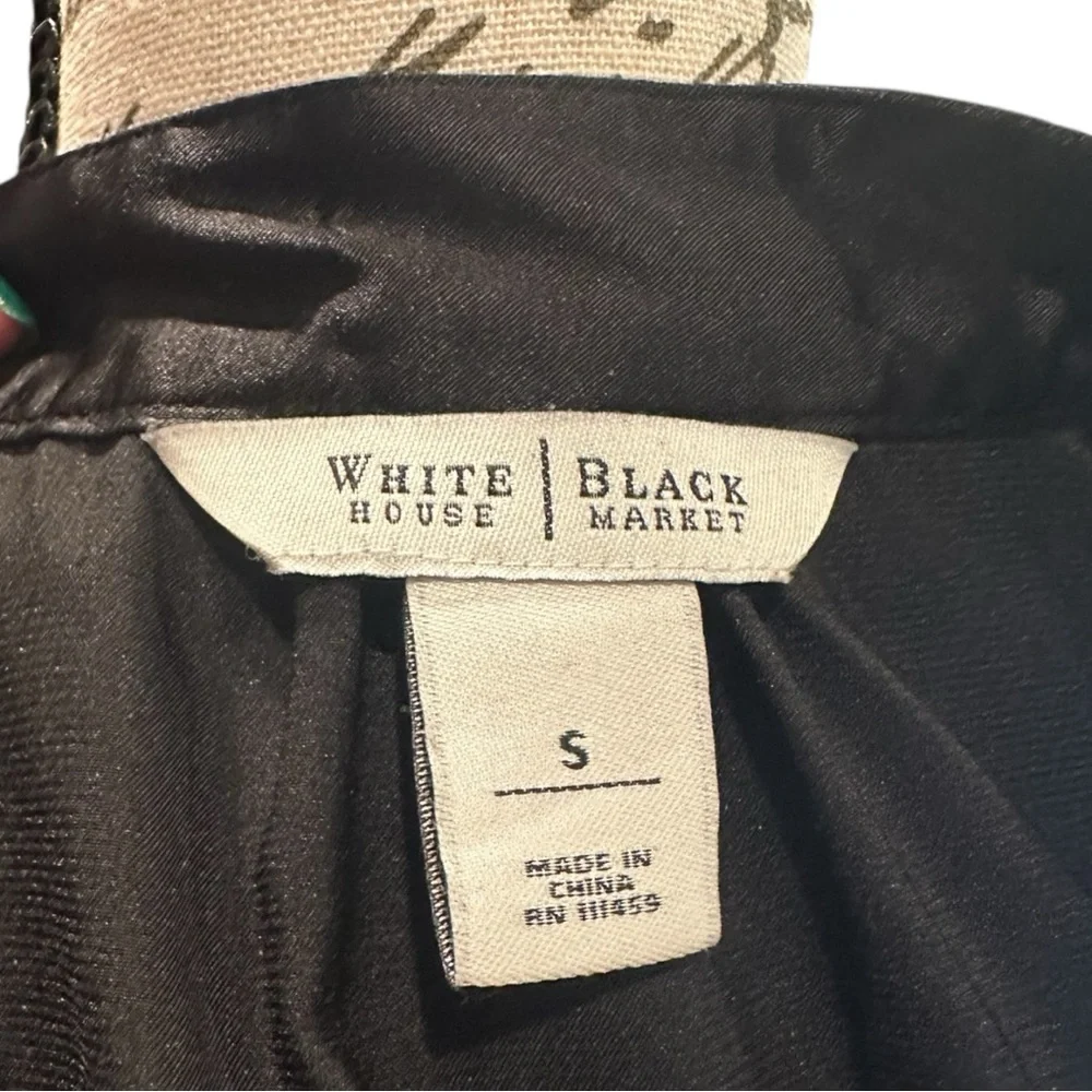 White House Black Market Black Ruffle Blouse - Picture 4 of 5